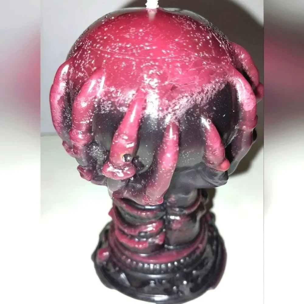 Hand crafted limited edition magic ball claw from our raging skull candle line